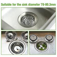 Bathroom options are limitless when it comes to styles of bathtubs, sinks, tile and faucets. 84mm 3 3 Inch Dia Extra Wide Better Fit Kitchen Sink Waste Basket Strainer Plug Stainless Steel Sink Plug Sink Strainer Plug