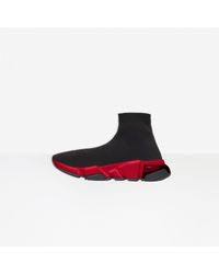 Shop the goods at brand name the new arrivals. Balenciaga Speed Clear Sole Sneaker In Black Red Red For Men Lyst