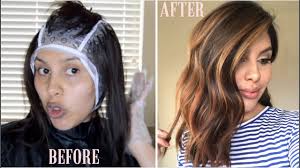 Regardless of your favorite hair color ideas, highlights on dark hair add depth, light, allure and class to women's hairstyles. Diy Highlights Using Cap Revlon Frost Glow Highlighting Kit Youtube