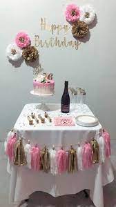 Birthdaydecorations Fancycake Pink Tasselgarland Goldbirthday Nakedcake Decoracion De Cumpleanos Decoracion Cumpleanos Adultos Decoracion De Fiesta