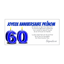 Citations d'anniversaire pour 60 ans et plus. Carte D Anniversaire Pour 60 Ans A Imprimer Gratuit Ou Envoyer Par Carte Virtuelle