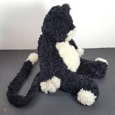 Buy jellycat medium bunglie kitten: Jellycat Medium Bunglie Kitten Black Long Tail Tuxedo Cat 18 With Tag 1928419000