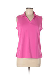 Details About Lady Hagen Women Pink Short Sleeve Top M