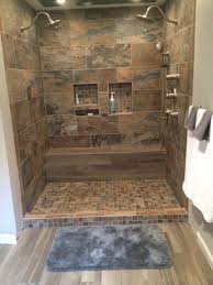 Add interest to a bathroom backsplash by blending an array of tile shapes and textures. Best Photographs Bathroom Remodel Stone Thoughts Bathroom Remodel Shower Rustic Bathroom Designs Bathroom Remodel Master