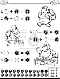 Mathematik arbeitsblätter für die 1. Padagogische Arbeitsblatt Ausmalbilder Fototapete Fototapeten Mathematische Algebra Berechnung Myloview De