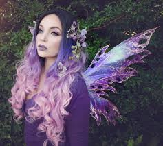 Most of our purple wigs are made from synthetic fibers and feature mesh. Meena S Tirith Purple Fairy By Freckles Fairy Chest Garden Fairy Costume Fairy Costume Women Fairy Wings Costume