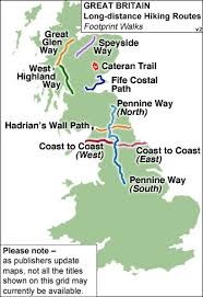 Great Britain Footprint Maps Of Long Distance Hiking Routes