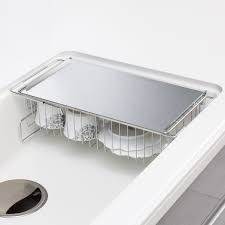 美人収納シリーズ シンク内にもシンク上にもセットできる２ｗａｙ水切り ２人用 シンク 水切り シンク 収納