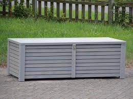 Kissenbox Auflagenbox Aus Holz Transparent Geolt Grau Kissenbox Auflagenbox Gartenbox Holz