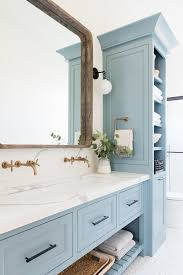 But bathroom cabinetry also provides a whether it's an organic wood finish, a diy paint job, or a custom design that uses unexpected materials and/or shapes, here are some ideas to help. Bathroom Vanity Cabinet Color Trends For 2020 Hunker