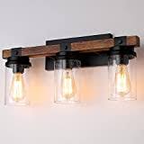 Lowe s has an extensive selection of lights to choose from from traditional to rustic to vintage. Buy Akezon 2 Light Bathroom Vanity Lights Bathroom Light Fixtures Over Mirror With Clear Glass Shade Matte Black Antique Brass Finish Kw 7221 2 Online In Indonesia B08pbkbj9m