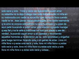 No puede estar triste música religiosa. Rosario Tijeras Triste Y Vacia Letra Youtube