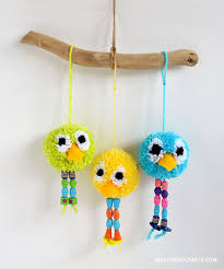 How To Make Pom Pom Bird Craft Kids Pompoms Basteln Bommel Machen Und Kinderbasteleien