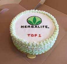 Birthday cake protein shake herbalife; Chiffon Cake Logo Patterned Cake How To Make Cake