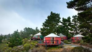 Outside of the tent is a picnic table and firepit. 10 Best Camping Spots In Big Sur California