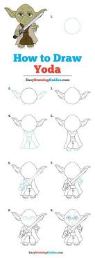 How To Draw Yoda From Star Wars Really Easy Drawing Tutorial Yoda Drawing Drawing Tutorial Easy Star Wars Drawings