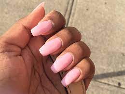 Pink Coffin Nails Brown Skin Nails Coffin Shape Nails Coffin Nails Long
