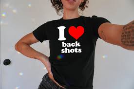 I Love Backshots Heart Baby Tee, 90s  Y2K Style, 2000s Aesthetic, Cropped  T-shirt, Coquette, Iconic, Unhinged, Funny Slogan - Etsy Australia