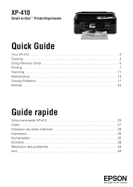 I replaced an ink cartridge and my product shows that the same ink cartridge is expended. Epson Xp 410 User Guide Manualzz
