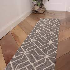 Find new geometric runner rugs for your home at. Grey Geometric Woven Sustainable Recycled Cotton Runner Rug Kendall Kukoon Rugs Official Online Store