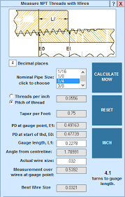 Machinists Calculator Measure Npt Threads