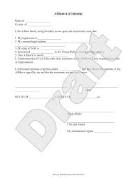 Affidavit Of Identity Form Free Identity Affidavit Sample Resume Template Free Sample Resume Good Essay