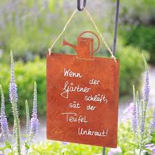 Gartentafel Wenn Der Gartner Garten Tafel Garten Deko