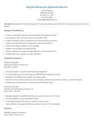 Don't summarize your entire resume. Sample Retirement Specialist Resume Resume Sample Resume Resume Examples