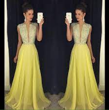 Vestido Largo Vestidos Amarillos De Fiesta Vestidos De Fiesta Vestidos De Baile Largos