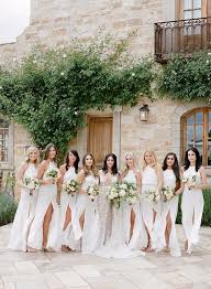 15 White Bridesmaids Dresses That Prove This Trend Is Here To Stay Bridesmaid White Bridesmaid Dresses Wedding Bridesmaid Dresses