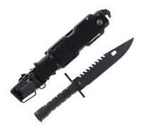 Smith & Wesson M9 Bayonet Fixed Blade Black 7.75in Plain ...