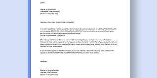 Notify the employee of their termination date. Termination Letter Of Employment Due To Poor Performance Assignment Point