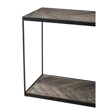 Eichholtz Konsolentisch La Varenne Metall Eiche Schwarz Braun Konsolen Tisch Konsolentisch Schmaler Tisch