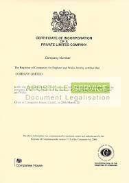 A certificate of incorporation with certified facts. Apostille For Certificate Of Incorporation
