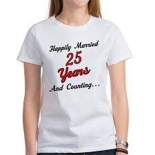 This elegant set is handcrafted with silver silk, making it a fitting 25th anniversary gift for your husband or wife. Logo Shirts After 25 Years He T Shirt 25th Wedding Anniversary Gift For Wife Her Women Kleidung Accessoires