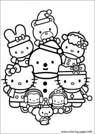 Welcome back the warm weather with these spring coloring sheets. Hello Kitty Christmas With Friends7c0d Coloring Pages Printable