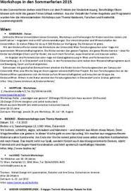 Tim ist ein etwas eigenartiger junge der über besondere zauberkräfte verfügt, die unmögliche dinge möglich machen, und mit denen sich die jungen mehrmals aus sehr brenzligen situationen. Workshops In Den Sommerferien 2015