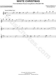 Irving Berlin White Christmas Sheet Music Alto Saxophone Solo In C Major Download Print Sku Mn0123958