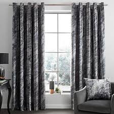 W228 x drop 228cm (79). Catherine Lansfield Marble Velvet Pair Of Eyelet Lined Curtains Freemans