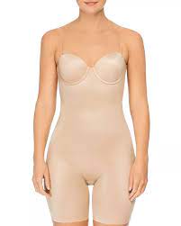 Spanx Suit Your Fancy Strapless Convertible Underwire Mid Thigh Bodysuit Women Bloomingdale S Spanx Strapless Shapewear Bodysuit