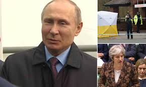 Putin smirks when asked if Russia was behind spy poisoning