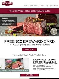 Well i decided to go with fultonfishmarket and called omaha steaks back to get my refund and they said thye wiould have to cancel the gift card and i would get a check in three to four weeks! Omaha Steaks Get A 20 E Reward And Shipping Is On Us Milled