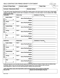 Filing all of your bank statements is essential, especially. Contractor Fringe Benefit Statement Form Fill Online Printable Fillable Blank Pdffiller