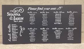 seating charts for your toronto wedding chalkboards co