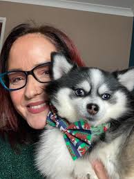 Hi I'm Helen from Wales 🏴󠁧󠁢󠁷󠁬󠁳󠁿. This is my little rescue dog  Charlie. Not 💯 sure of his breed. I was told when I rescued him that he  was a Pomeranian. My