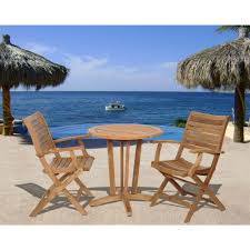 Amazonia Amelia 3 Piece Teak Bistro Set With Bonus Feron S Wood Sealer Preservative Patio Dining Set Outdoor Dining Set Beautiful Outdoor Furniture