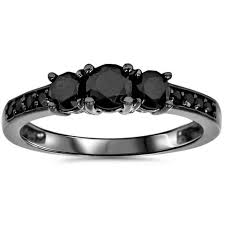 Its an alternative to white gold, in fact. Pompeii3 1 1 5ct Heat Treated Black Diamond 3 Stone Ring 10k Black Gold Target