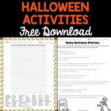 Free Halloween Activities For Middle School Middle School Halloween Activities Halloween Classroom Activities Halloween Writing Activities