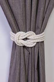 Large Ivory White Double Square Knot Tieback Nautical Tie Backs Shabby Chic Curtain Tie Back Curtains Curtain Holdback Nursery Decor In 2021 Nautical Curtains Curtain Tie Backs Curtains