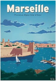 Affiche Vintage 50 X 70 Cm Marseille Sergeant Paper Affiche Vintage Affiches De Voyage Retro Affiches Retro